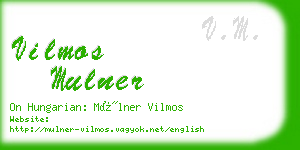 vilmos mulner business card